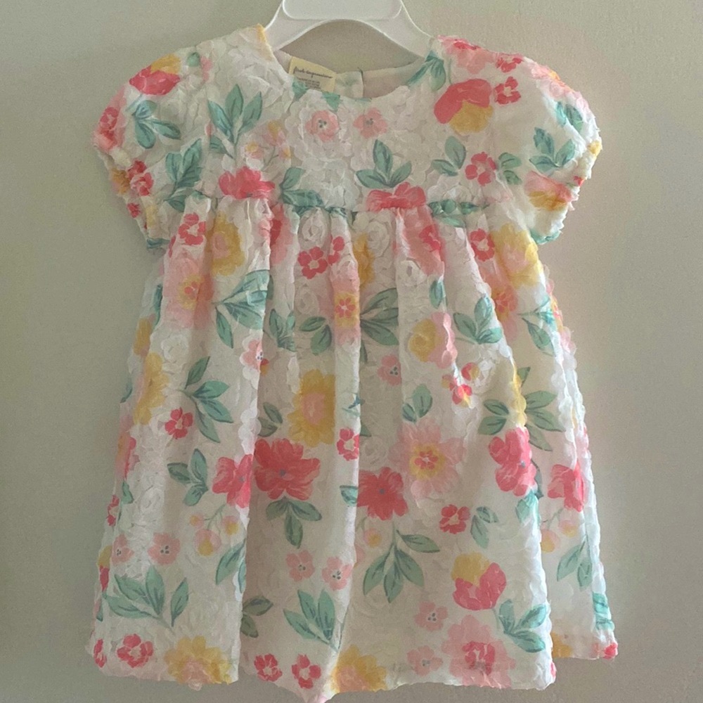 NWOT First impressions floral rosette dress